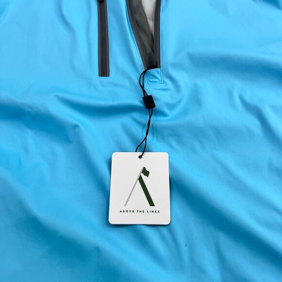 Above the Links Waterproof Windproof Elite Performance Golf Wear Tops - Aqua Blu - Picture 3 of 7